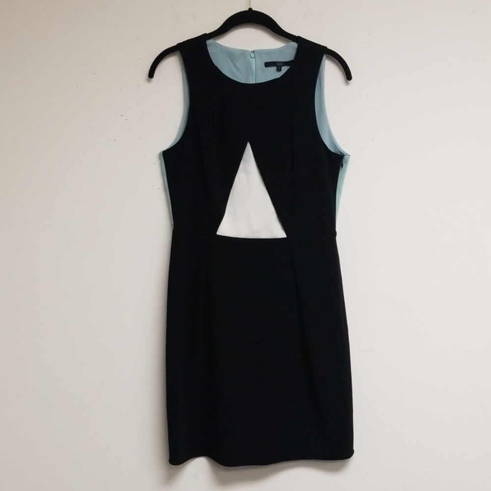 Tibi Black Baby Blue Sleeveless A-line Dress 6